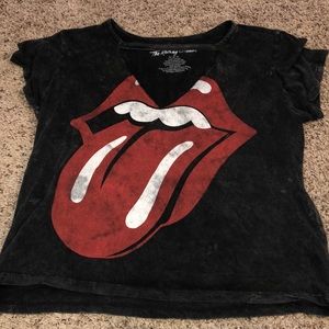 Rolling Stones cut out v neck